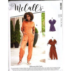 McCall's M8154 Misses L to XXL Jumpsuit and Rompers Uncut Sewing Pattern